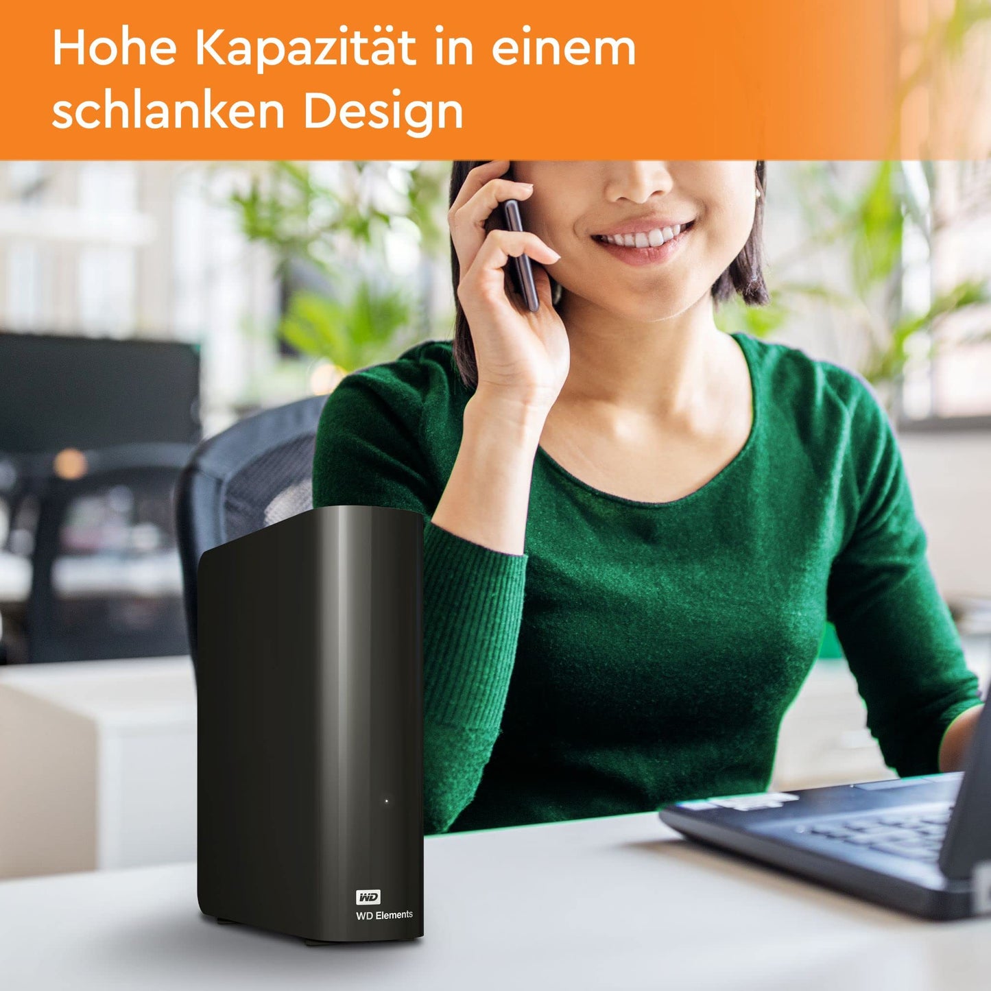 WD 1TB Elements SE - Portable SSD, USB 3.0, Compatible with PC, Mac - WDBAYN0010BBK-WESN