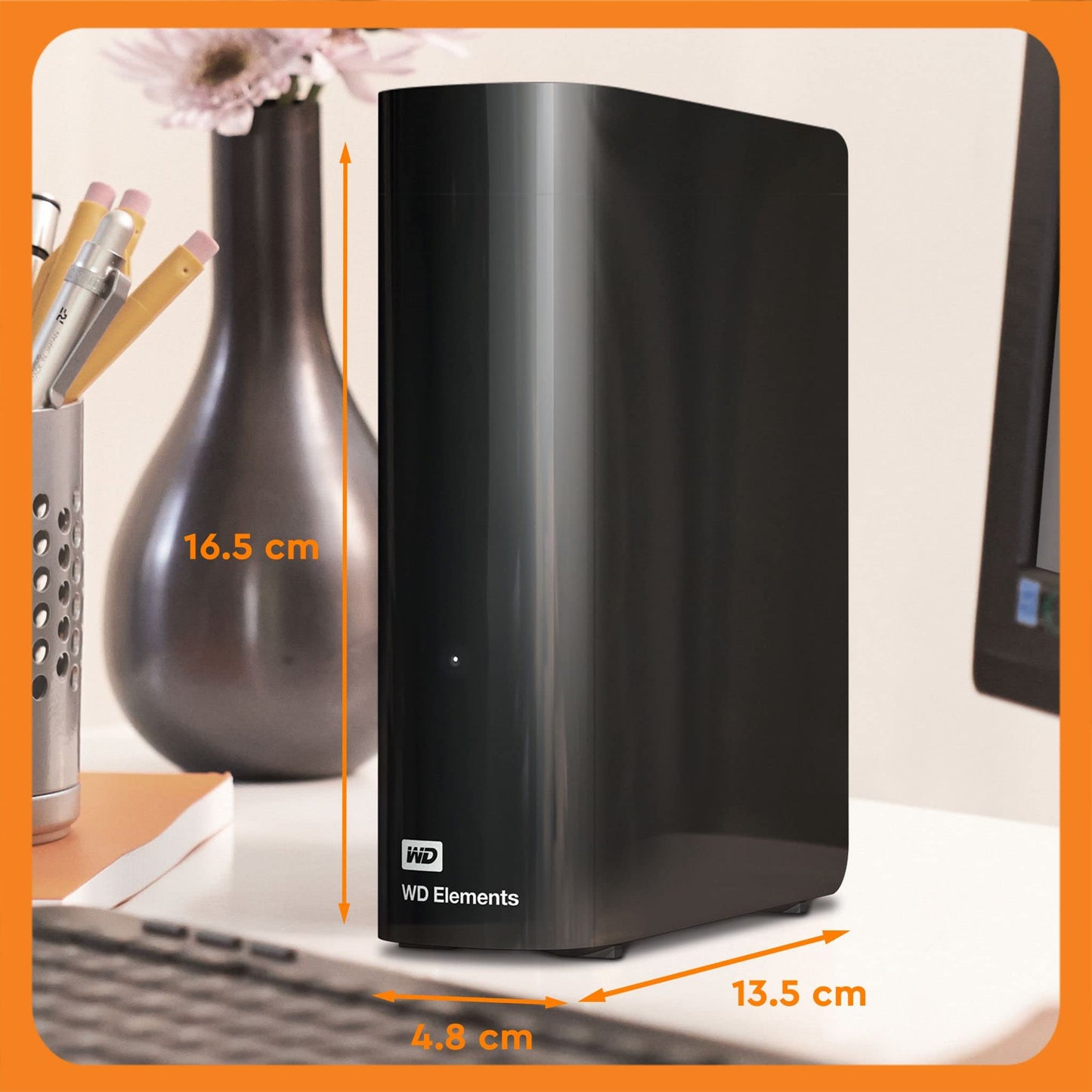 WD 1TB Elements SE - Portable SSD, USB 3.0, Compatible with PC, Mac - WDBAYN0010BBK-WESN