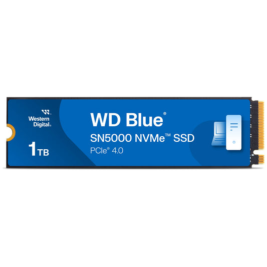 Western Digital 2TB WD Blue SN5000 NVMe Internal Solid State Drive SSD - PCIe Gen 4.0, M.2 2280, Up to 5,150 MB/s - WDS200T4B0E [New Generation]
