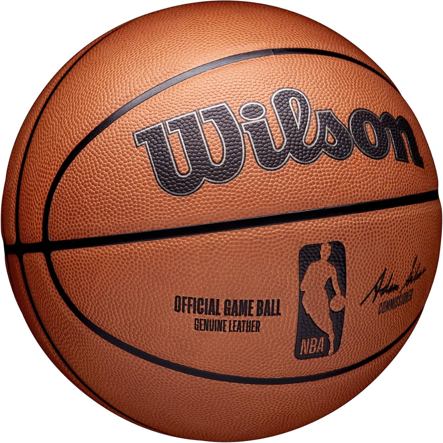 WILSON NBA Official Game Basketball - Brown, Size 7-29.5"