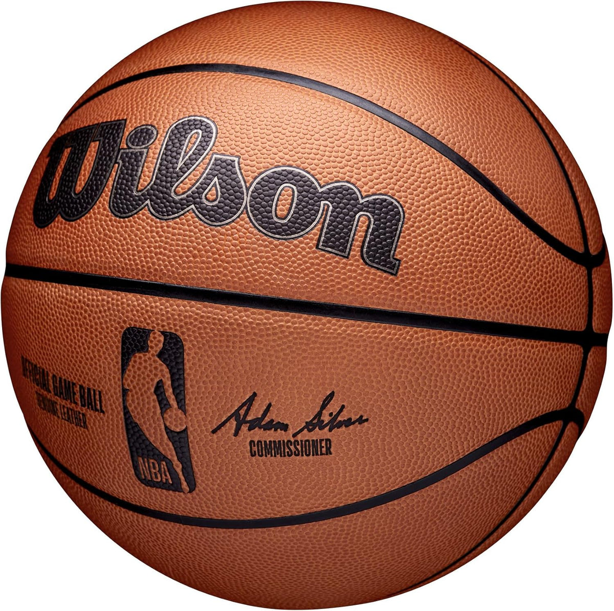 WILSON NBA Official Game Basketball - Brown, Size 7-29.5"