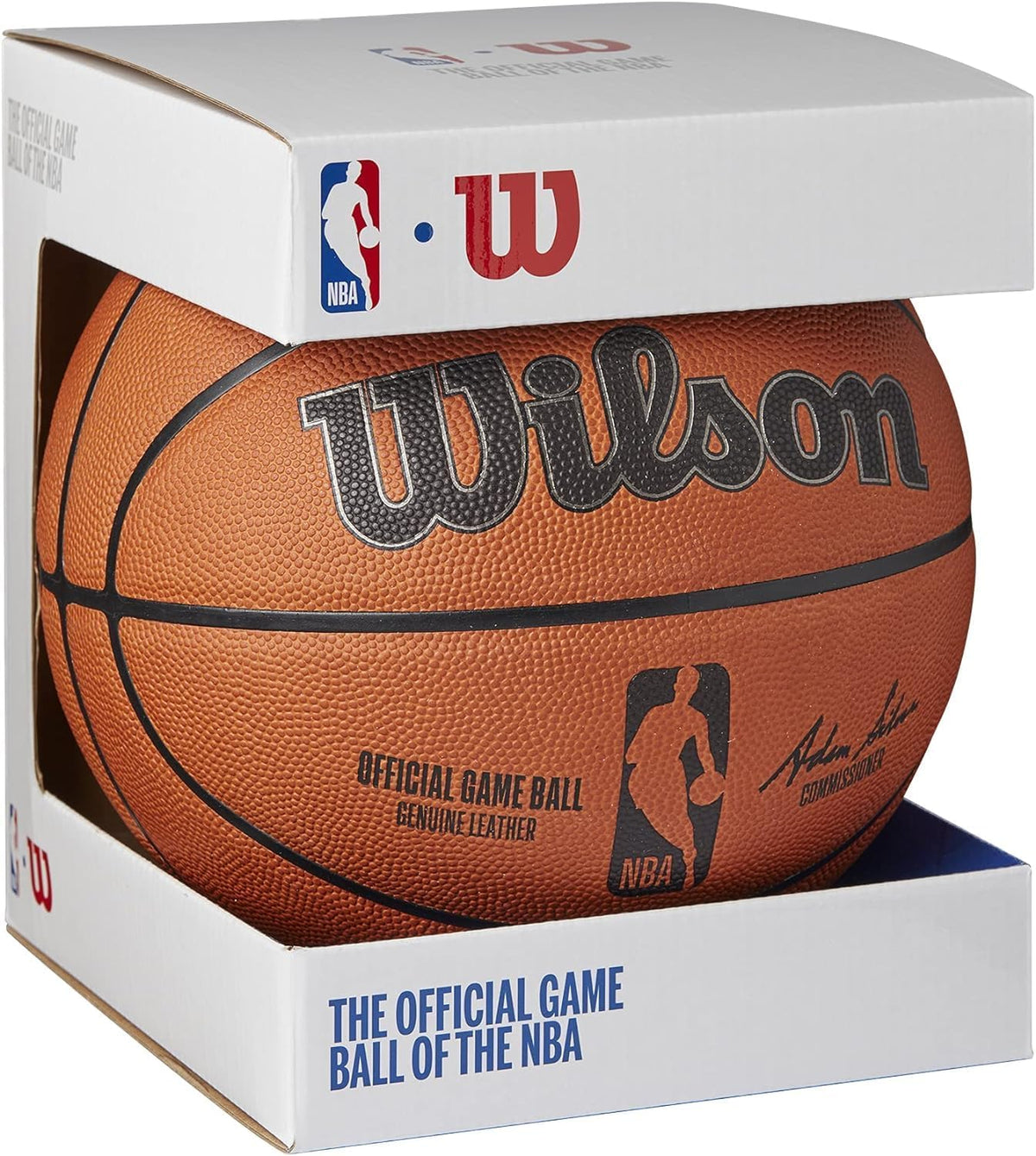 WILSON NBA Official Game Basketball - Brown, Size 7-29.5"