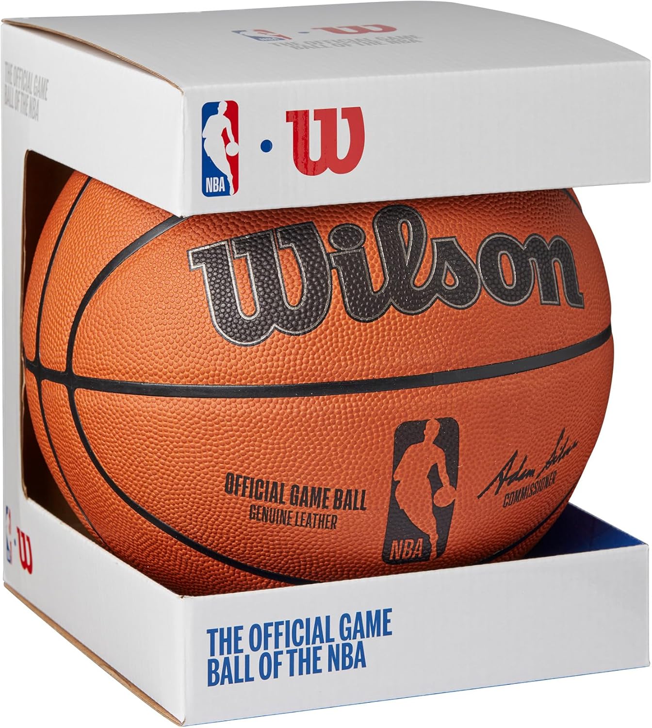 WILSON NBA Official Game Basketball - Brown, Size 7-29.5"
