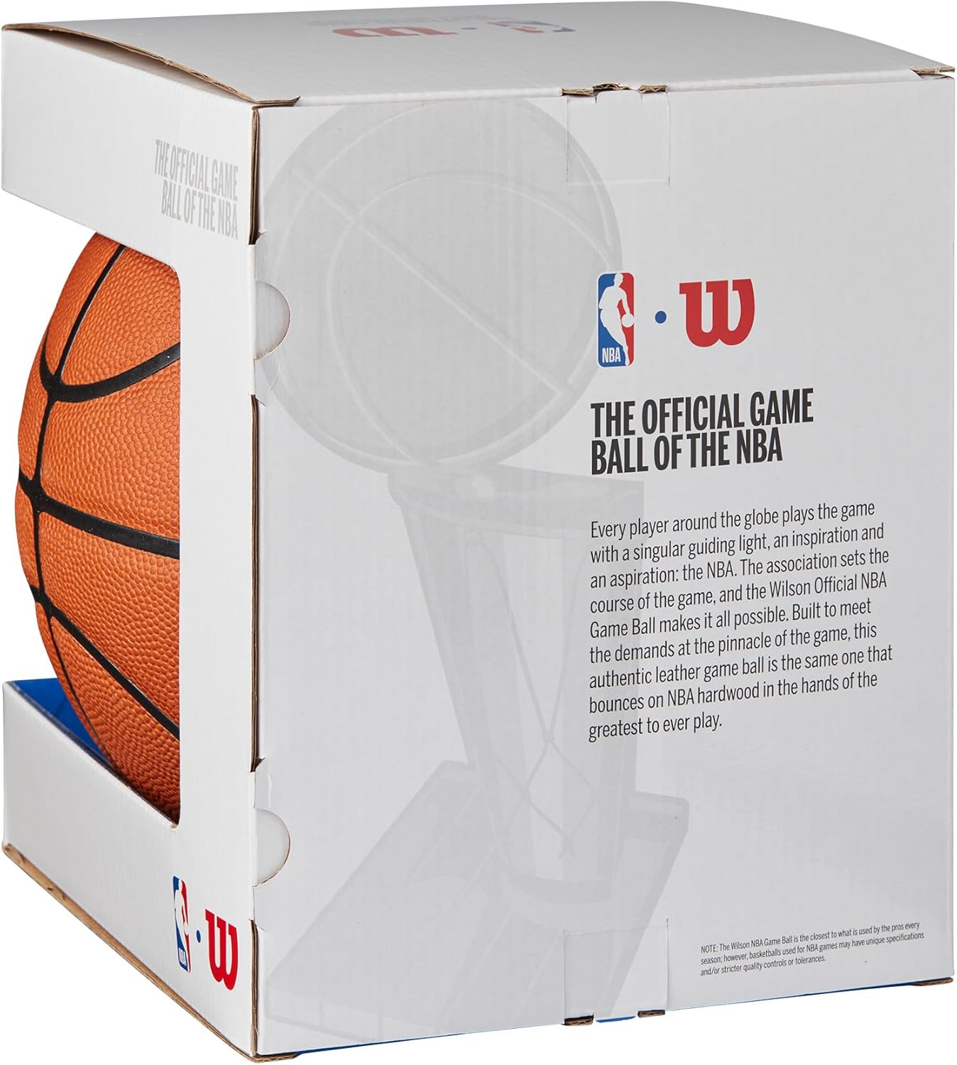 WILSON NBA Official Game Basketball - Brown, Size 7-29.5"