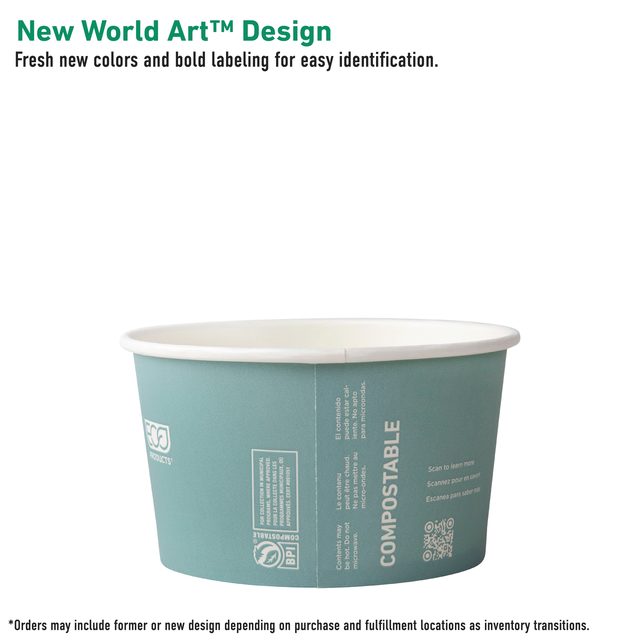 Eco-Products World Art Renewable & Compostable Food Containers 12oz (QTY 500), SKU EP-BSC12-WA