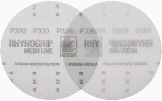 Indasa 9" Mesh Vacuum Sanding Discs – Rhynogrip Mesh Line, Dust-Free, 100–180 Grit