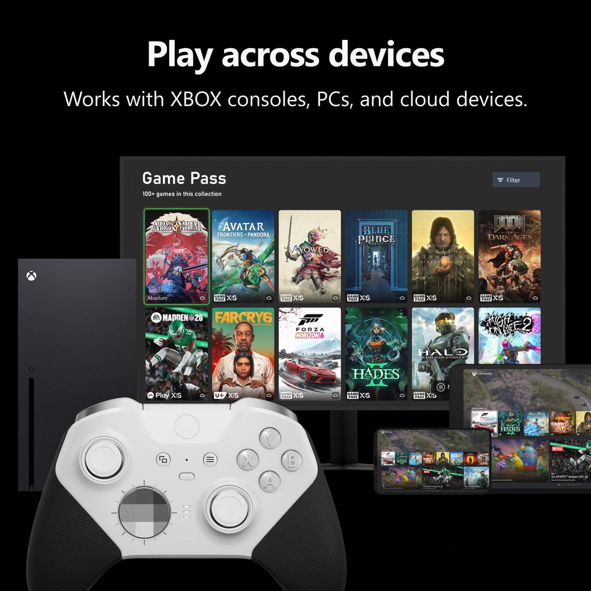 Xbox Wireless Gaming Controller | Elite Series 2 | Black | Console, PC, and Android | Adjustable Thumbsticks | Trigger Locks