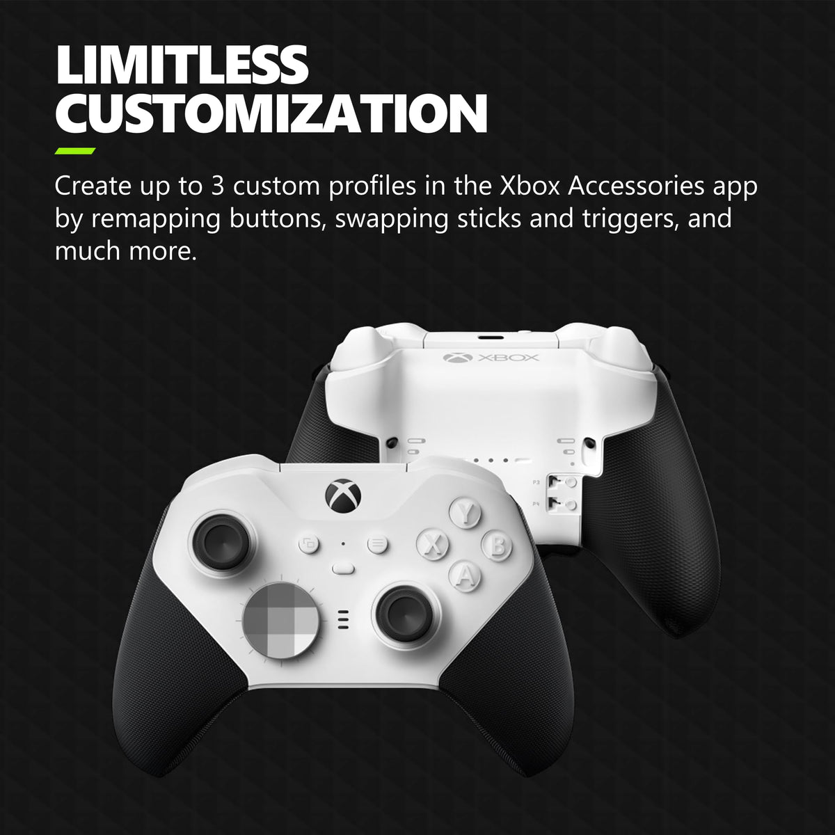 Xbox Wireless Gaming Controller | Elite Series 2 | Black | Console, PC, and Android | Adjustable Thumbsticks | Trigger Locks