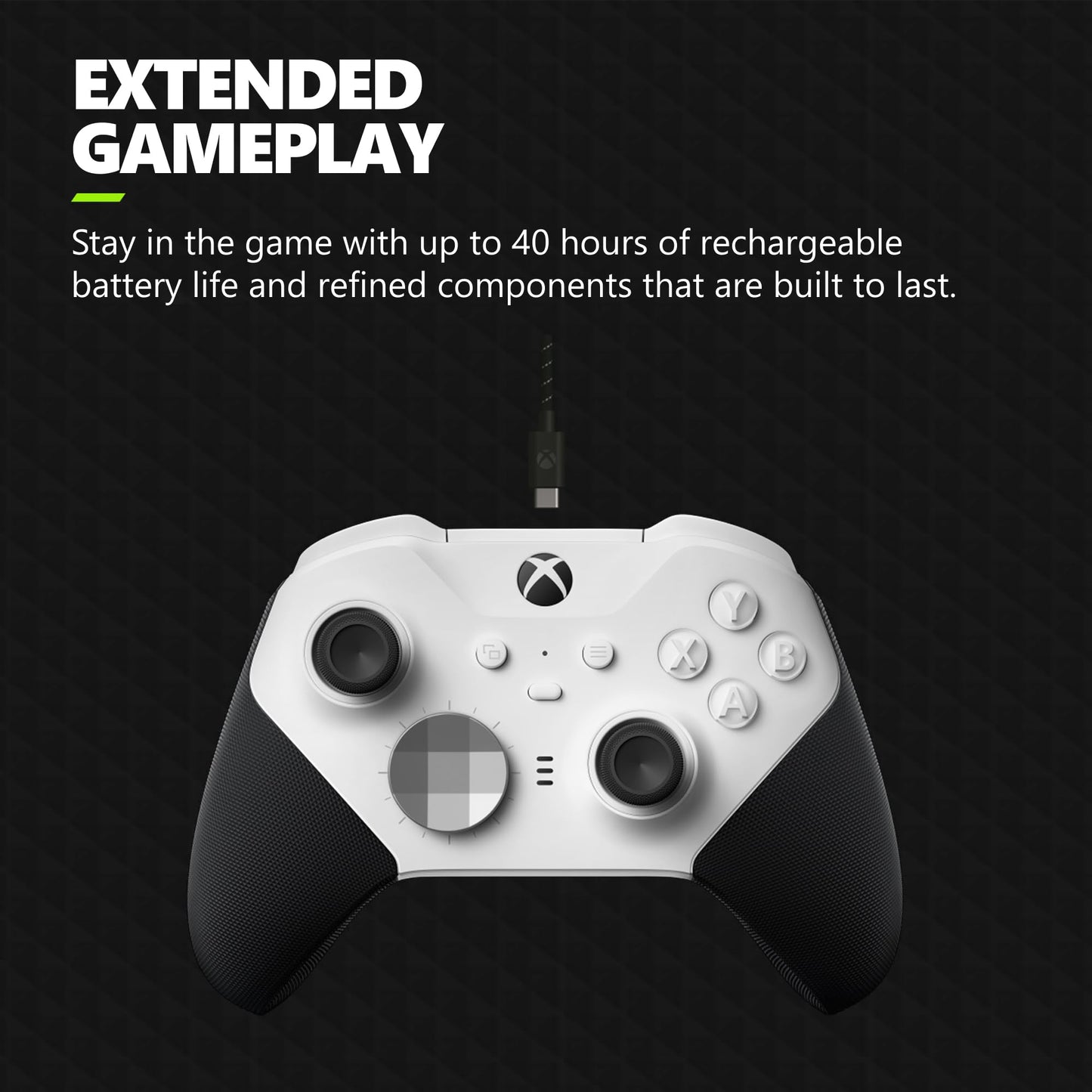 Xbox Wireless Gaming Controller | Elite Series 2 | Black | Console, PC, and Android | Adjustable Thumbsticks | Trigger Locks