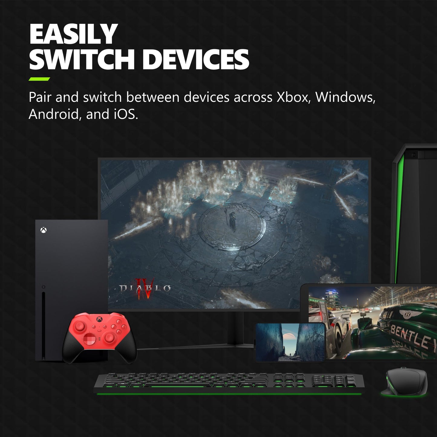 Xbox Wireless Gaming Controller | Elite Series 2 | Black | Console, PC, and Android | Adjustable Thumbsticks | Trigger Locks