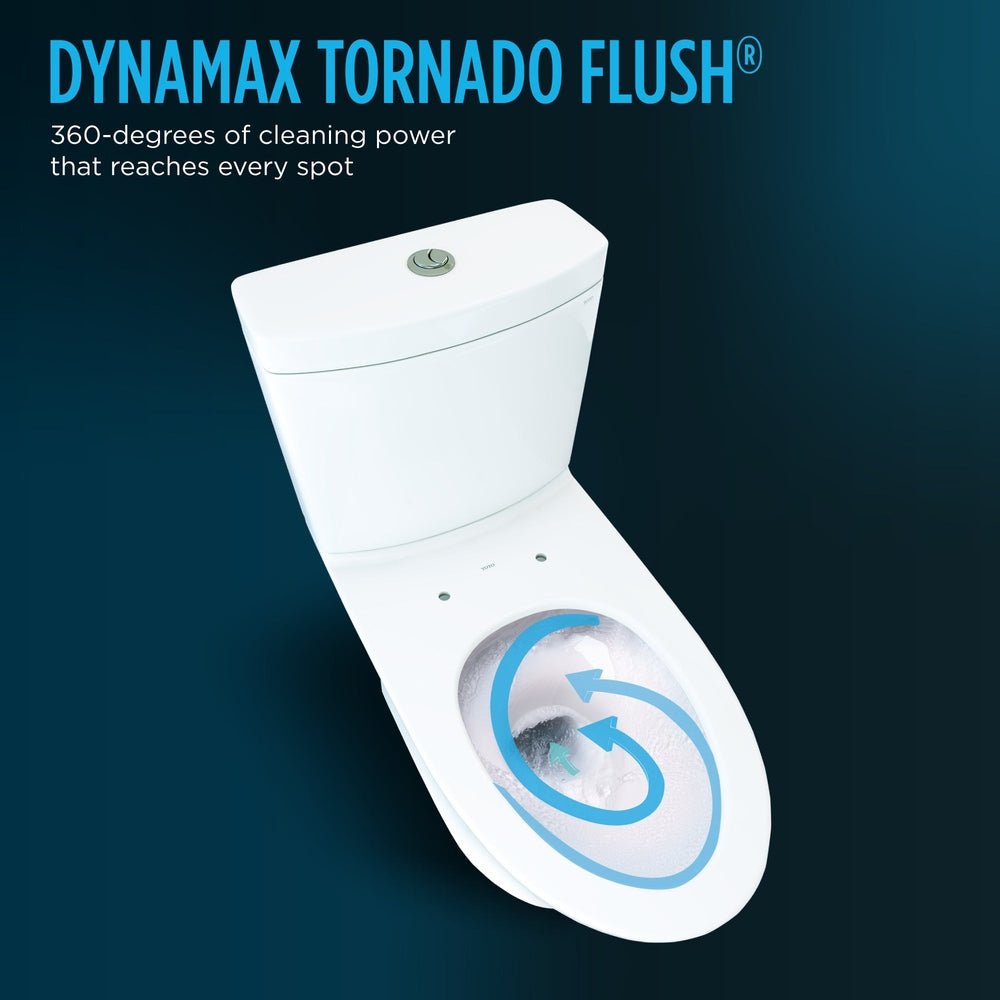 TOTO WASHLET+ Aquia IV One-Piece Dual Flush Toilet with Auto Flush S7A Bidet Seat, Cotton White