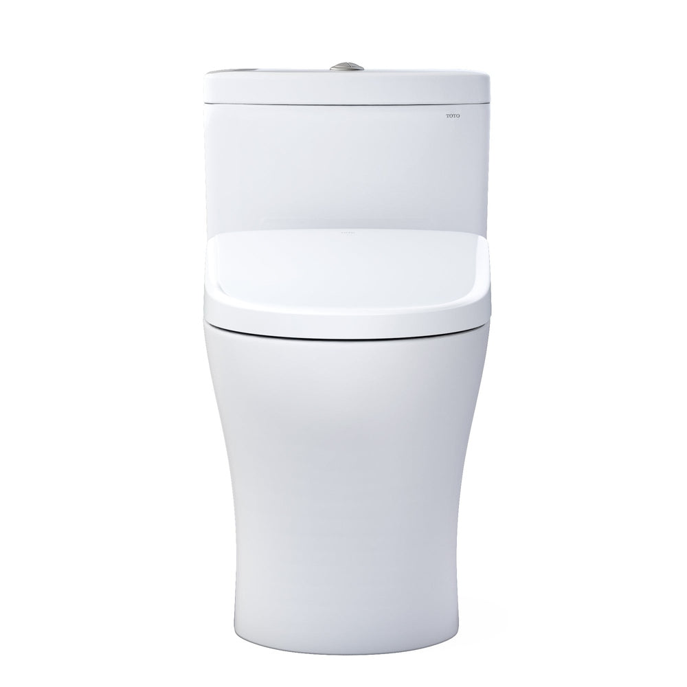 TOTO WASHLET+ Aquia IV One-Piece Dual Flush Toilet with Auto Flush S7A Bidet Seat, Cotton White