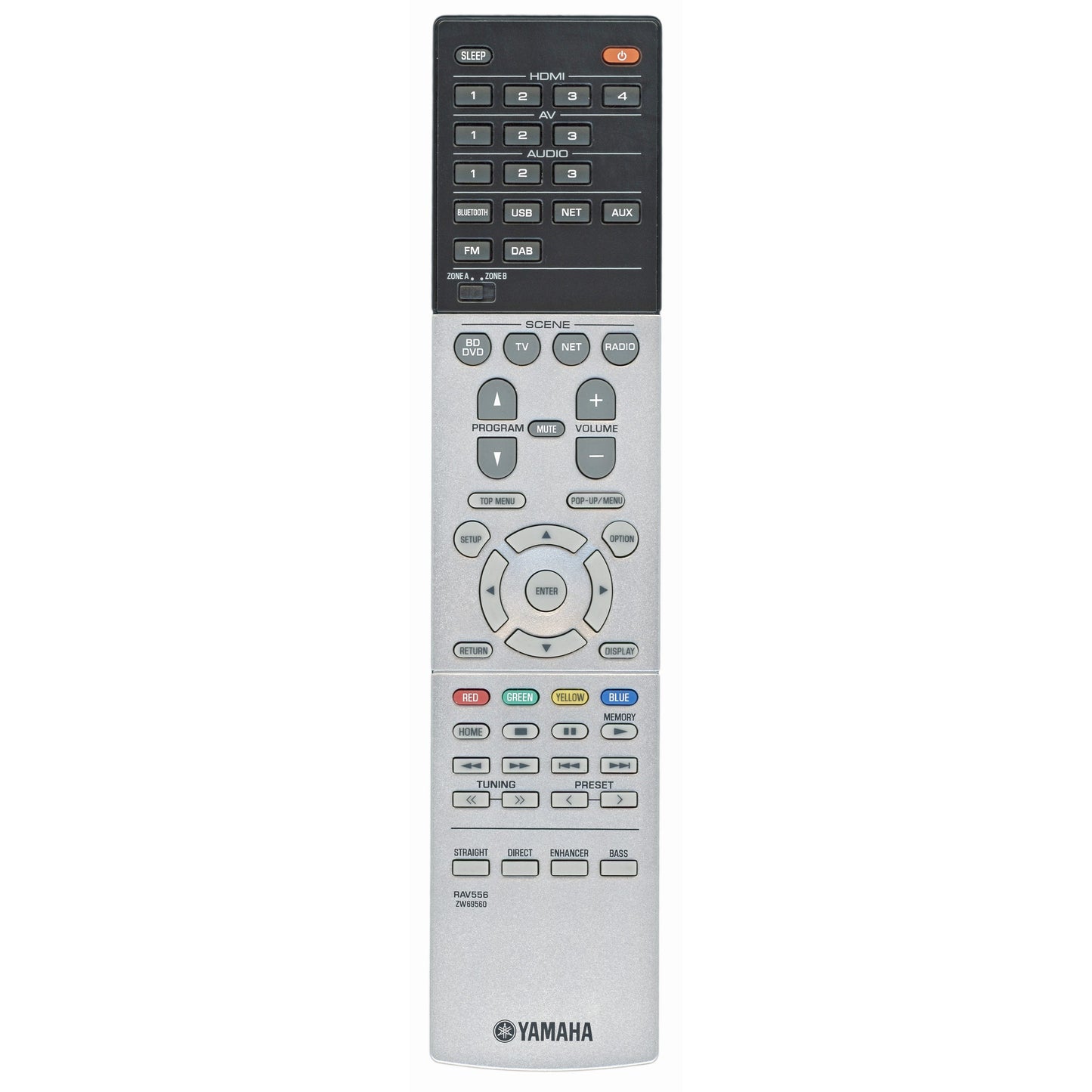 Yamaha RAV556 A/V Receiver Remote Control - ZW895600