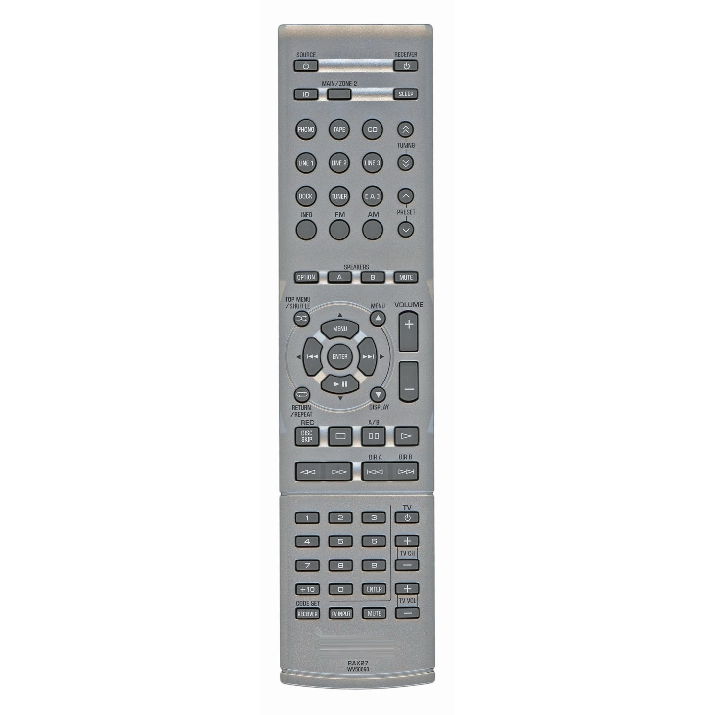 Yamaha RAX27 Natural Sound Stereo Receiver A/V Remote Control - WV500600