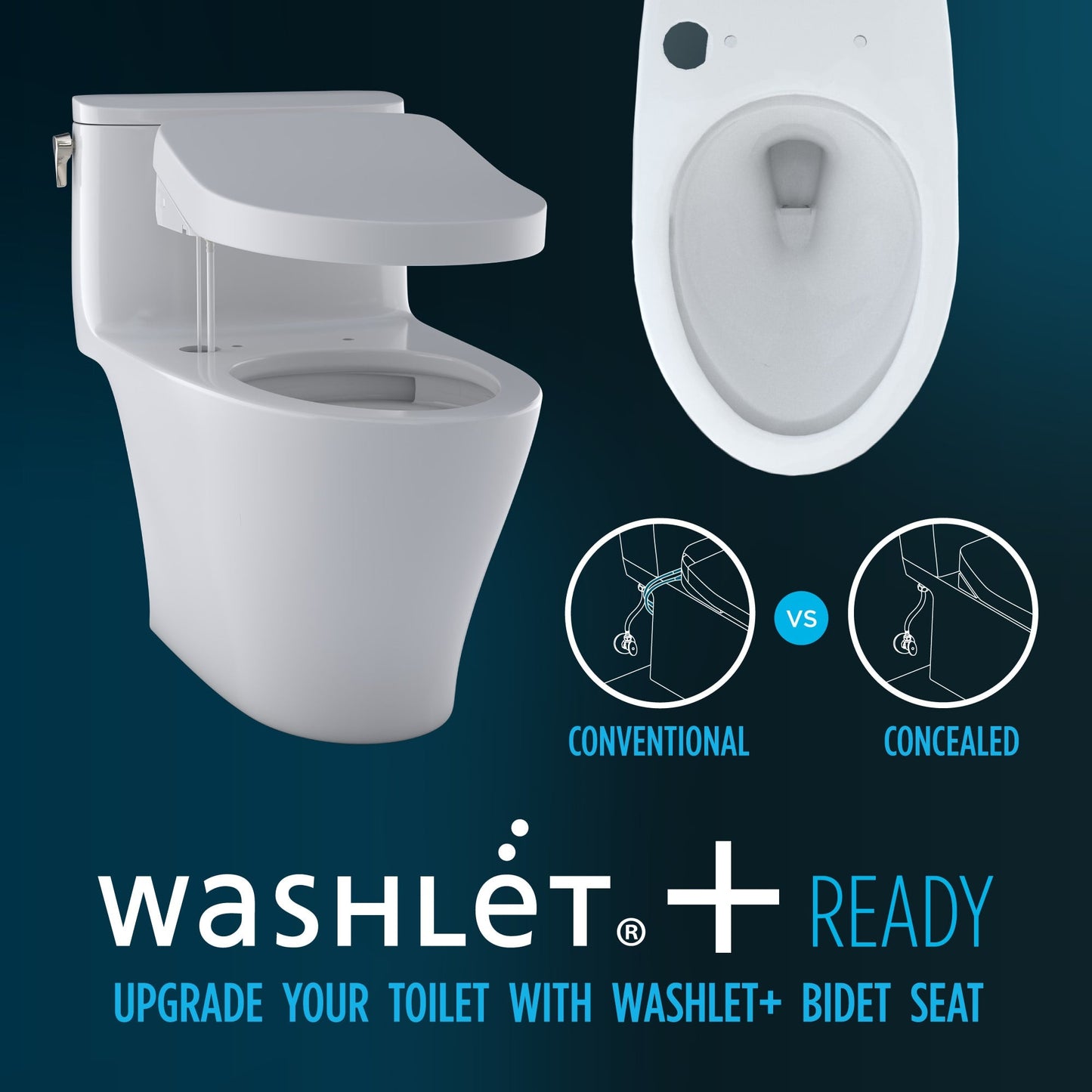 TOTO Drake Two-Piece 1.6 GPF Tornado Flush Toilet with SoftClose Seat, Washlet+ Ready