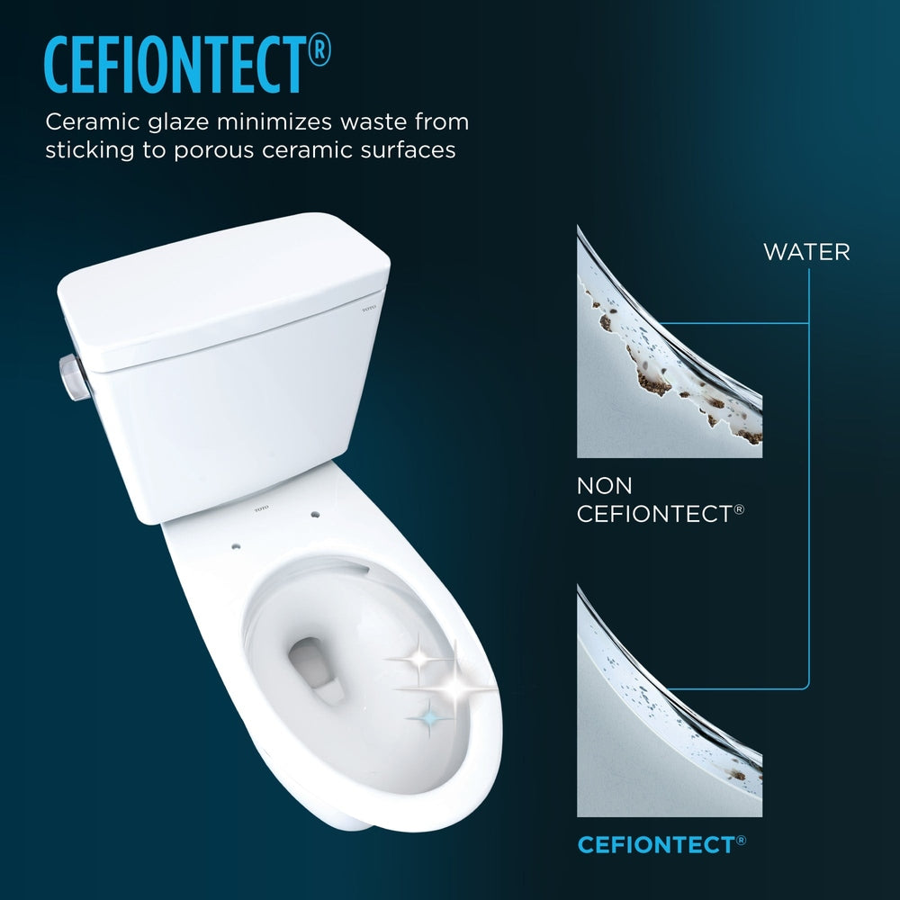 TOTO Drake Two-Piece 1.28 GPF Toilet with SoftClose Seat, Washlet+ Ready MS776124CEFG#01