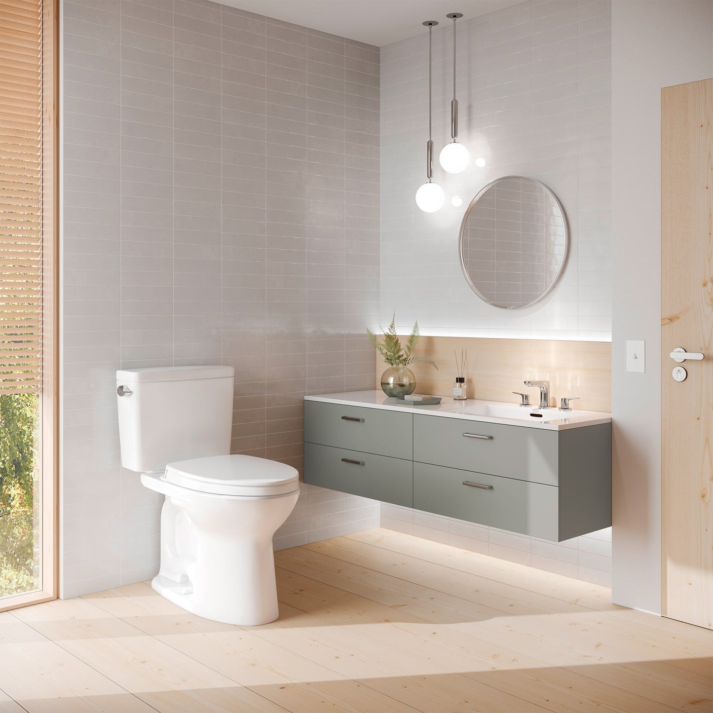 TOTO Drake Two-Piece 1.6 GPF Tornado Flush Toilet with SoftClose Seat, Washlet+ Ready